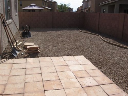 rock and pavers