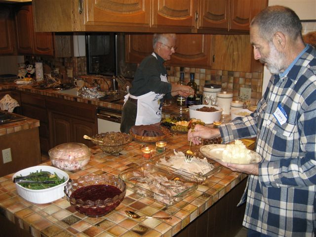 The serving line