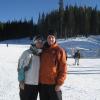 Scott and Jess skiing