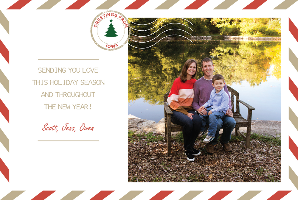 Sending you love this holiday season adn throughout the new year! Scott, Jess, Owen